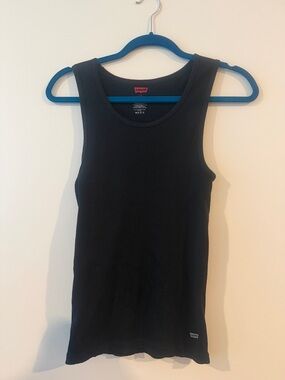 Levi's Black Ribbed Scoop Neck Tank